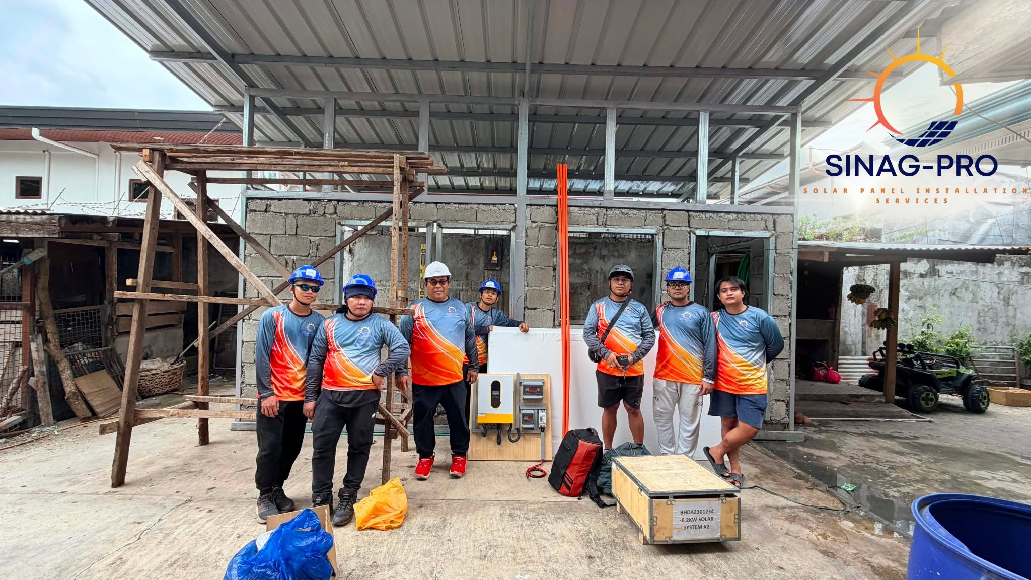 SINAG-PRO installation team with a completed solar power system